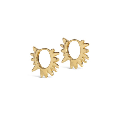 ENAMEL Copenhagen Hoops, Sunshine Leaves Earrings 925S/GP