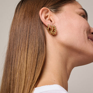 ENAMEL Copenhagen gull hoops