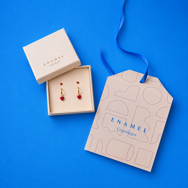 Amore Red Earrings Gavesett