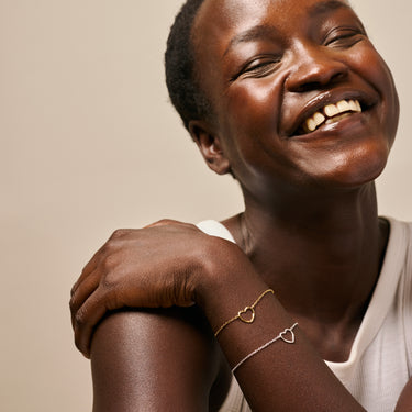 ENAMEL Copenhagen Armbånd, Organic Heart Bracelets 925S/GP/M