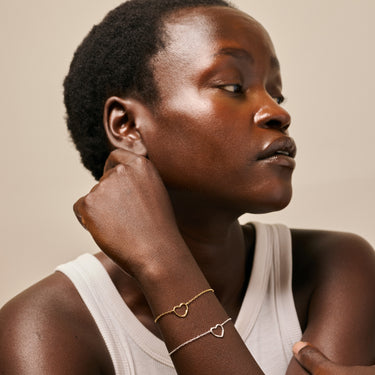 ENAMEL Copenhagen Armbånd, Organic Heart Bracelets 925S/M