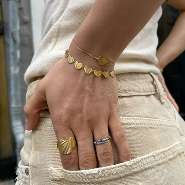 ENAMEL Copenhagen Armbånd, Wave Chunky Bracelets Gold Plated