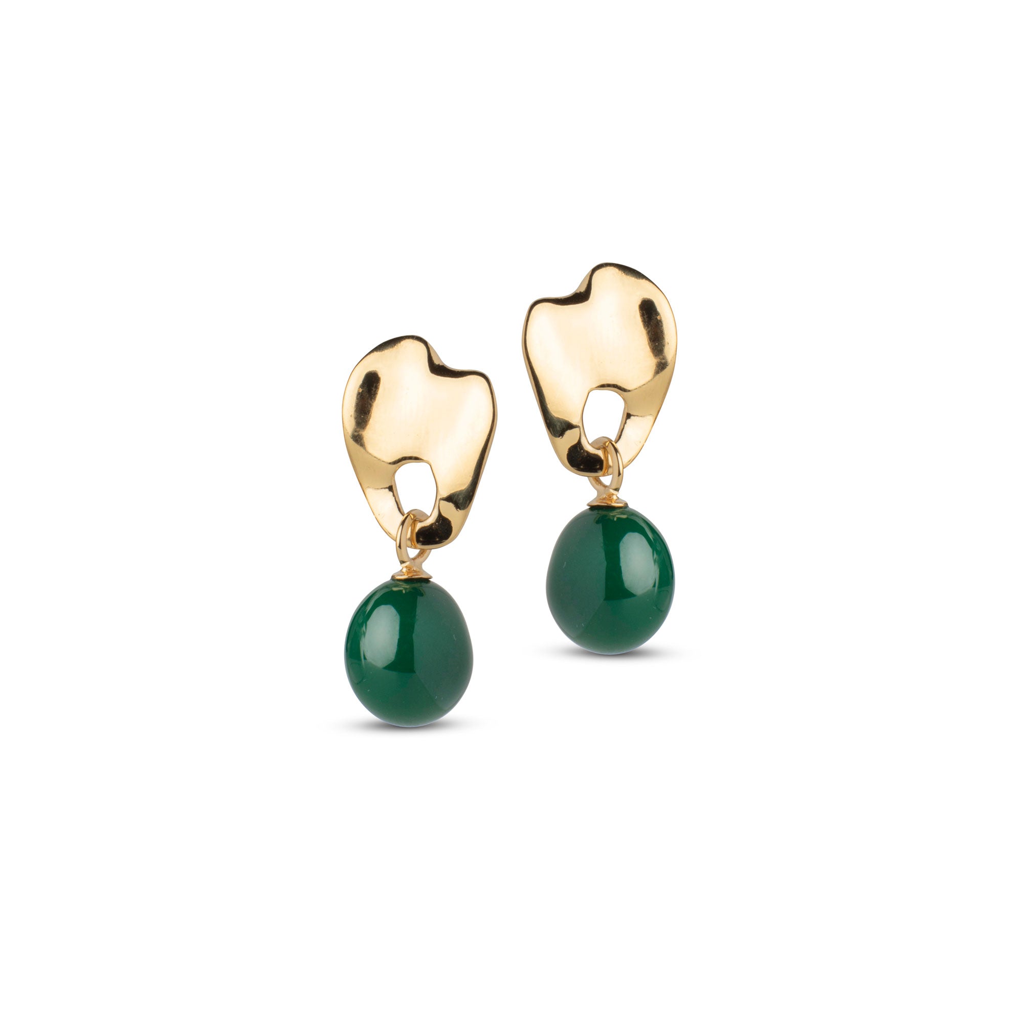 ENAMEL Copenhagen Earrings, Aida Earrings Petrol Green