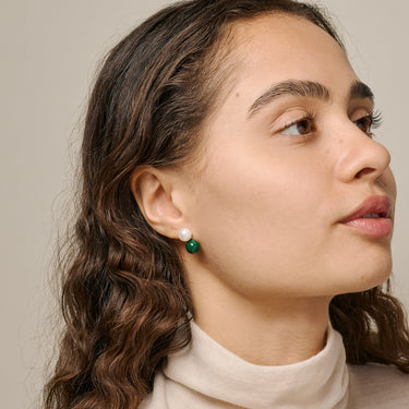 ENAMEL Copenhagen Øreringer, Columba Earrings Petrol Green