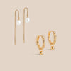 Feminine Pearl Øredobber Stack
