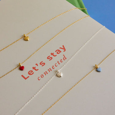 ENAMEL Copenhagen  Halskjede, Amore Necklaces Steel Blue