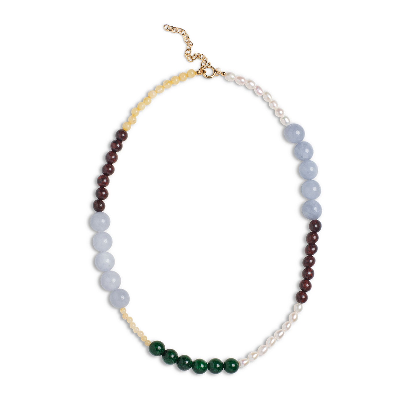 ENAMEL Copenhagen  Halskjede, Marli Necklaces L. Yellow, Pearl, L. Blue, Brown and D. Green