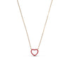 ENAMEL Copenhagen Halskjede, Organic Enamel Heart Necklaces Red