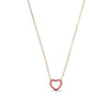 ENAMEL Copenhagen Halskjede, Organic Enamel Heart Necklaces Red
