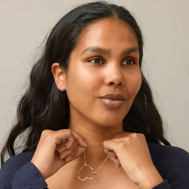 ENAMEL Copenhagen Halskjede, Organic Heart Chunky Necklaces Gold Plated