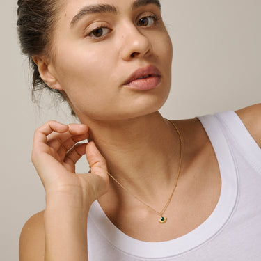 ENAMEL Copenhagen Halskjede, Soleil Necklaces 42 Petrol Green