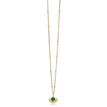 ENAMEL Copenhagen Halskjede, Soleil - 60 cm Necklaces 42 Petrol Green
