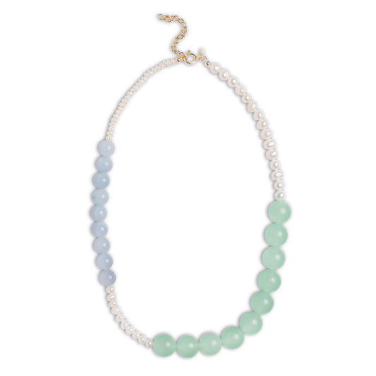ENAMEL Copenhagen Halskjede, Yara Necklaces Pearls, Light Blue and Light Green