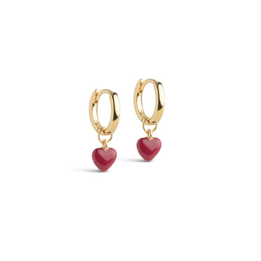 ENAMEL Copenhagen  Hoops, Amore Earrings Bordeaux
