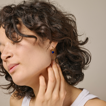ENAMEL Copenhagen  Hoops, Amore Earrings Indigo