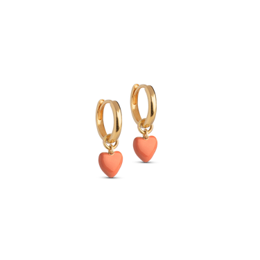 ENAMEL Copenhagen  Hoops, Amore Earrings Light Coral