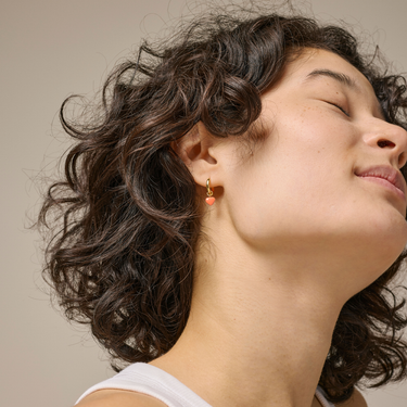 ENAMEL Copenhagen  Hoops, Amore Earrings Light Coral
