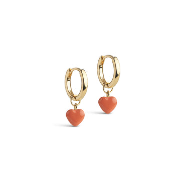 ENAMEL Copenhagen  Hoops, Amore Earrings Light Coral