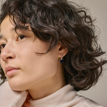 ENAMEL Copenhagen  Hoops, Amore Earrings Indigo