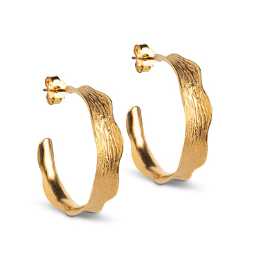 ENAMEL Copenhagen Hoops, Ane Large Earrings Gold Plated