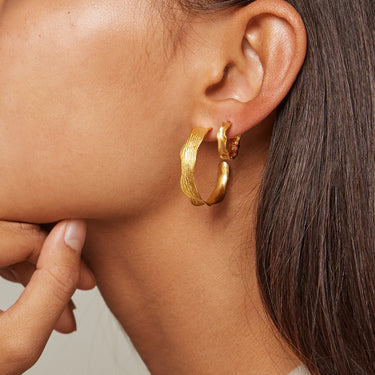 ENAMEL Copenhagen Hoops, Ane Large Earrings 925S/GP/M