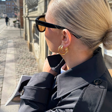 ENAMEL Copenhagen Hoops, Ane Small Earrings 925S/GP/M