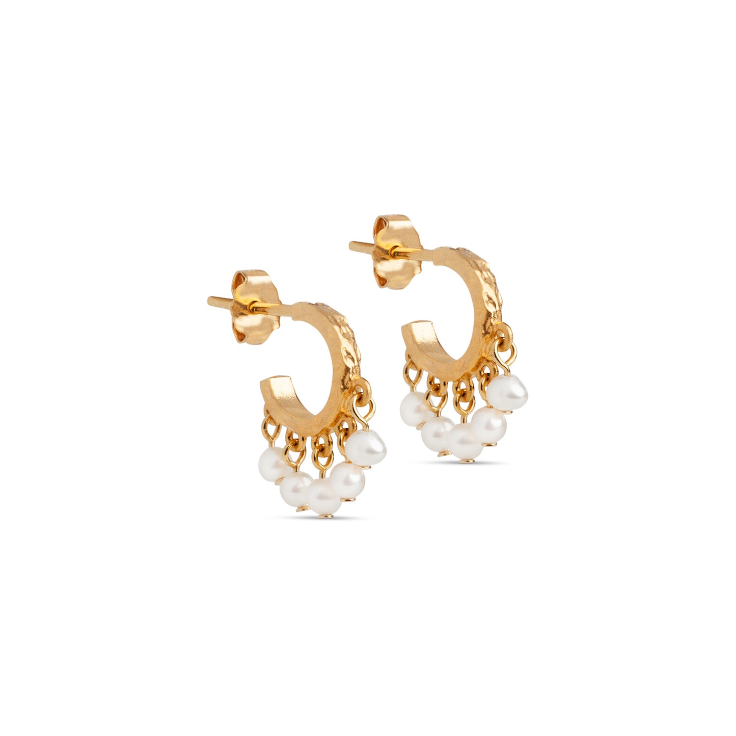 ENAMEL Copenhagen Hoops, Astrid Earrings Pearl