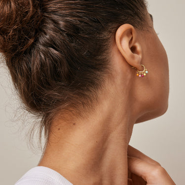 ENAMEL Copenhagen Hoops, Astrid Earrings Rainbow