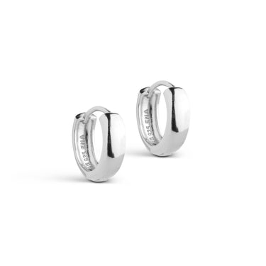 ENAMEL Copenhagen Hoops, Classic Wide 15 mm Earrings Silver Plated