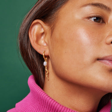 ENAMEL Copenhagen Hoops, Elea Earrings 925S/GP/M