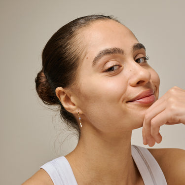 ENAMEL Copenhagen Hoops, Liva Earrings Blue Quartz