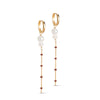 ENAMEL Copenhagen Hoops, Lola Double Pearl Earrings Copper