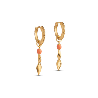 ENAMEL Copenhagen  Hoops, Moa Earrings Light Coral