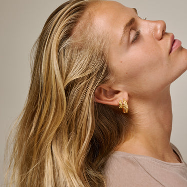 ENAMEL Copenhagen Hoops, Nela Earrings 925S/GP/M