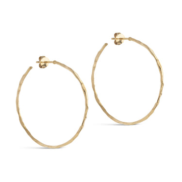 ENAMEL Copenhagen Hoops, Organic Arena Large Earrings Gold Plated
