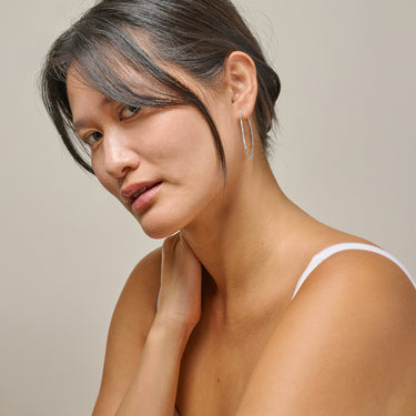 ENAMEL Copenhagen Hoops, Organic Arena Large Earrings 925S/M