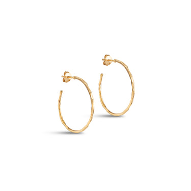 ENAMEL Copenhagen Hoops, Organic Arena Medium Earrings 925S/GP/M