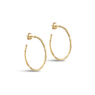 ENAMEL Copenhagen Hoops, Organic Arena Medium Earrings Gold Plated