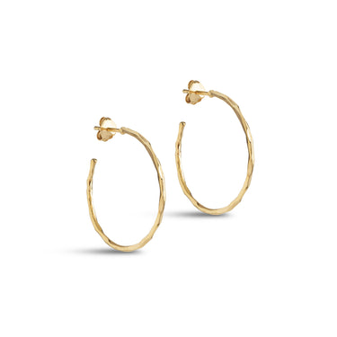 ENAMEL Copenhagen Hoops, Organic Arena Medium Earrings Gold Plated