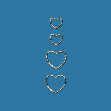 ENAMEL Copenhagen Hoops, Organic Heart Medium Earrings 925S/M