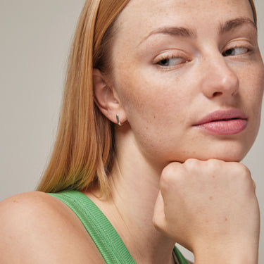 ENAMEL Copenhagen Hoops, Square 12 mm Earrings 925S