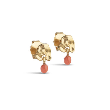ENAMEL Copenhagen Nagler, Mio Earrings Light Coral