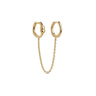 ENAMEL Copenhagen Øredobb, Love Chain One Piece Earrings Gold Plated
