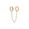 ENAMEL Copenhagen Øredobb, Love Chain One Piece Earrings Gold Plated
