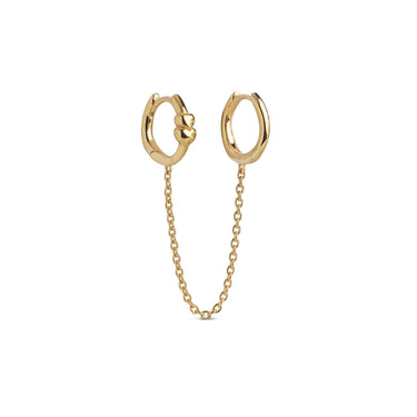 ENAMEL Copenhagen Øredobb, Love Chain One Piece Earrings Gold Plated