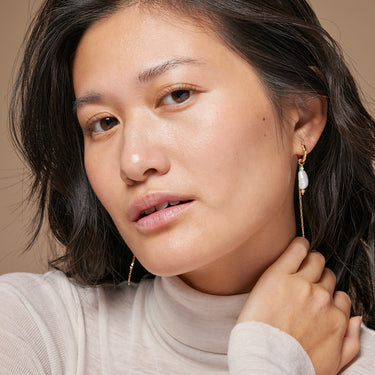 ENAMEL Copenhagen Øredobber, Adeline Earrings Pearl