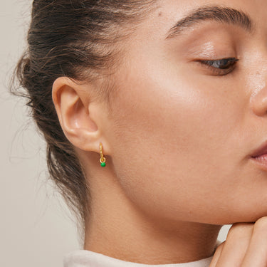 ENAMEL Copenhagen Øredobber, Belle Earrings Grass Green
