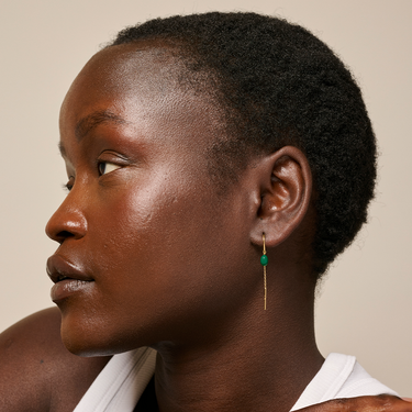 ENAMEL Copenhagen Øredobber, Eleanor Earrings 42 Petrol Green