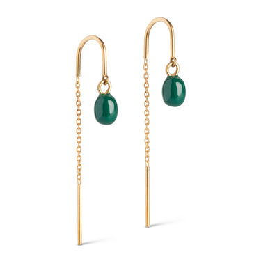 ENAMEL Copenhagen Øredobber, Eleanor Earrings 42 Petrol Green