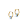 ENAMEL Copenhagen Øredobber, Enamel Tokens Flower Earrings Steel Blue